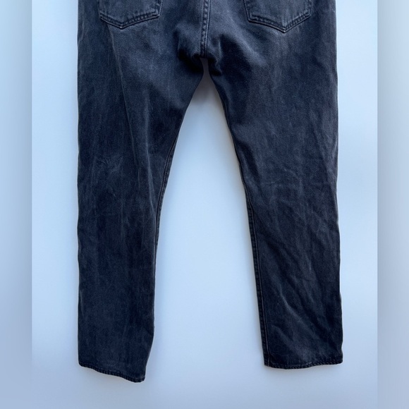 Levi’s 501 Original Fit Faded Black Button Fly Light Distressing Jeans 34x30 - Picture 4 of 13